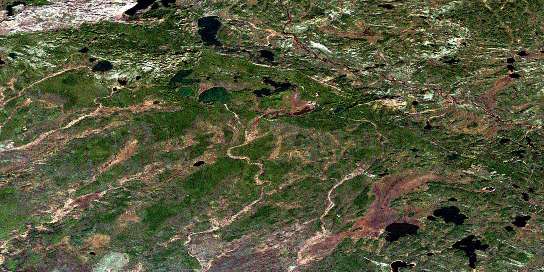 Pickford Lake Satellite Map 074F02 at 1:50,000 scale - National Topographic System of Canada (NTS) - Orthophoto