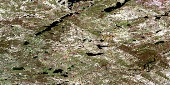 Firebag Lake Satellite Map 074F05 at 1:50,000 scale - National Topographic System of Canada (NTS) - Orthophoto