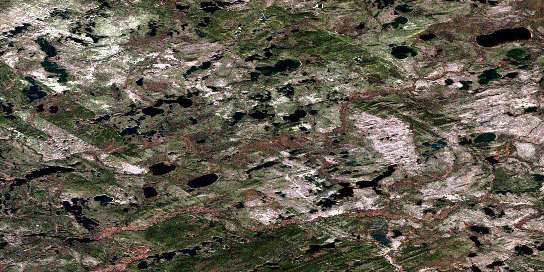 Koop Lake Satellite Map 074F10 at 1:50,000 scale - National Topographic System of Canada (NTS) - Orthophoto