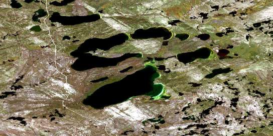 Forrest Lake Satellite Map 074F11 at 1:50,000 scale - National Topographic System of Canada (NTS) - Orthophoto
