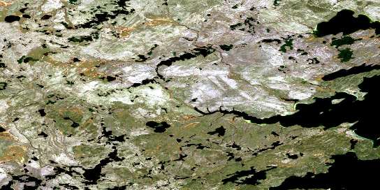Air photo: Warnes Lake Satellite Image map 074G06 at 1:50,000 Scale