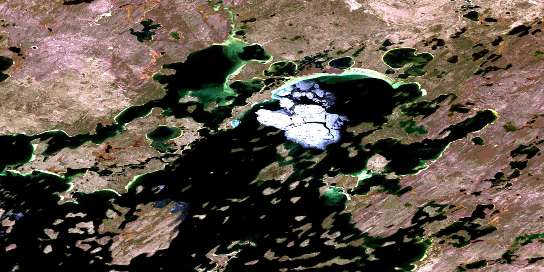 Middleton Island Satellite Map 074G09 at 1:50,000 scale - National Topographic System of Canada (NTS) - Orthophoto