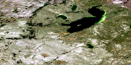 Mayson Lake Satellite Map 074G14 at 1:50,000 scale - National Topographic System of Canada (NTS) - Orthophoto