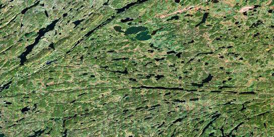 Bailey Lake Satellite Map 074H01 at 1:50,000 scale - National Topographic System of Canada (NTS) - Orthophoto
