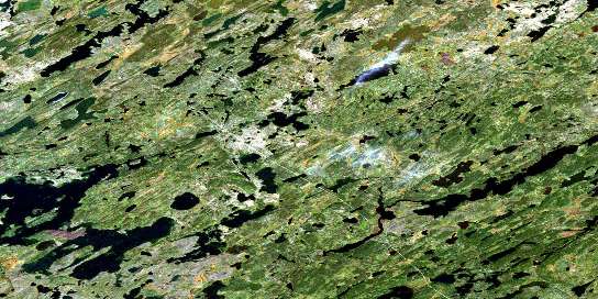 Lockwood Lake Satellite Map 074H03 at 1:50,000 scale - National Topographic System of Canada (NTS) - Orthophoto
