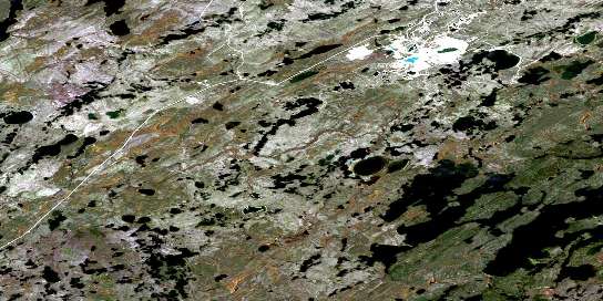 Zimmer Lake Satellite Map 074H04 at 1:50,000 scale - National Topographic System of Canada (NTS) - Orthophoto