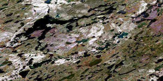 Russell Lake Satellite Map 074H06 at 1:50,000 scale - National Topographic System of Canada (NTS) - Orthophoto