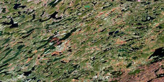 Poulton Lake Satellite Map 074H16 at 1:50,000 scale - National Topographic System of Canada (NTS) - Orthophoto