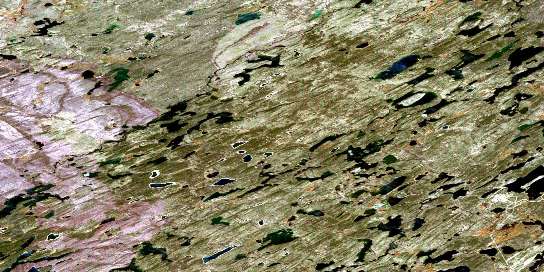 Blixrud Lake Satellite Map 074I02 at 1:50,000 scale - National Topographic System of Canada (NTS) - Orthophoto