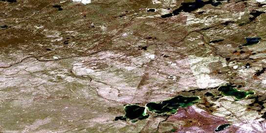 Air photo: Granger Lake Satellite Image map 074I11 at 1:50,000 Scale