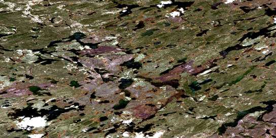 Kosdaw Lake Satellite Map 074I16 at 1:50,000 scale - National Topographic System of Canada (NTS) - Orthophoto