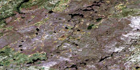 Rotariu Lake Satellite Map 074J01 at 1:50,000 scale - National Topographic System of Canada (NTS) - Orthophoto