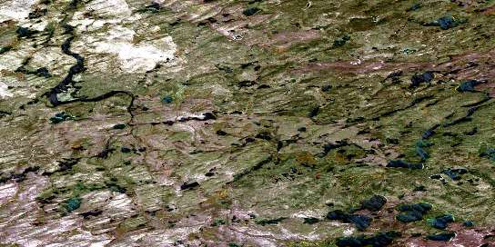 Bernard Lake Satellite Map 074J03 at 1:50,000 scale - National Topographic System of Canada (NTS) - Orthophoto