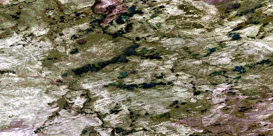 Brudell Lake Satellite Map 074J04 at 1:50,000 scale - National Topographic System of Canada (NTS) - Orthophoto