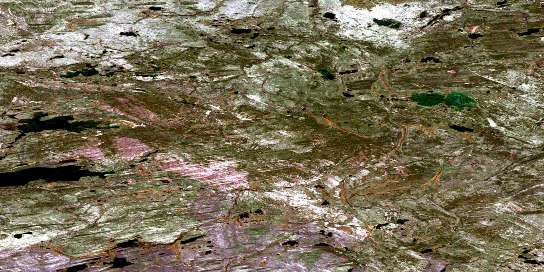 Lawrysyn Lake Satellite Map 074J16 at 1:50,000 scale - National Topographic System of Canada (NTS) - Orthophoto