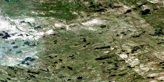 Larter Creek Satellite Map 074K04 at 1:50,000 scale - National Topographic System of Canada (NTS) - Orthophoto