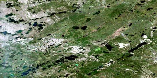 Air photo: Cluff Lake Satellite Image map 074K05 at 1:50,000 Scale