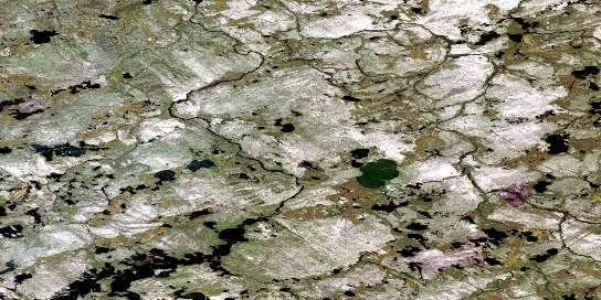 Payne Lake Satellite Map 074K07 at 1:50,000 scale - National Topographic System of Canada (NTS) - Orthophoto