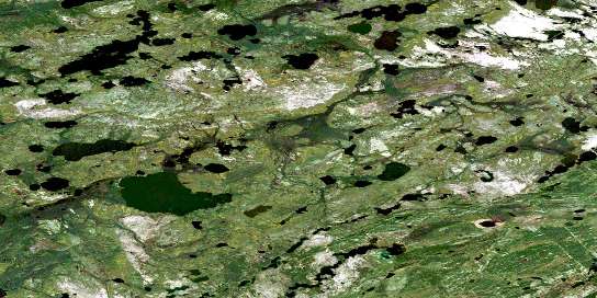 Bartlett Lake Satellite Map 074K12 at 1:50,000 scale - National Topographic System of Canada (NTS) - Orthophoto