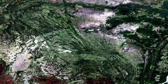 Darough Lake Satellite Map 074M05 at 1:50,000 scale - National Topographic System of Canada (NTS) - Orthophoto