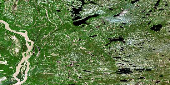 Hay Camp Satellite Map 074M11 at 1:50,000 scale - National Topographic System of Canada (NTS) - Orthophoto