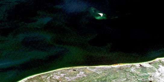 Air photo: Pointe Ennuyeuse Satellite Image map 074N04 at 1:50,000 Scale