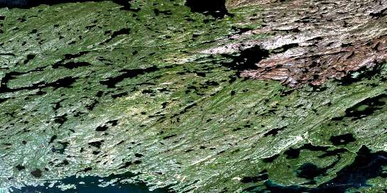 Air photo: Uranium City Satellite Image map 074N10 at 1:50,000 Scale