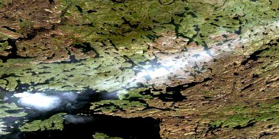 Air photo: Burchnall Lake Satellite Image map 074N15 at 1:50,000 Scale