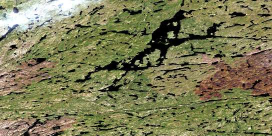 Ena Lake Satellite Map 074N16 at 1:50,000 scale - National Topographic System of Canada (NTS) - Orthophoto