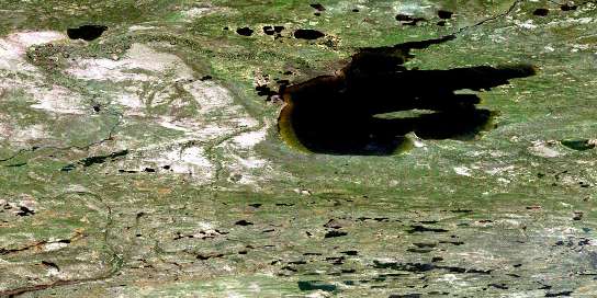 Air photo: Richards Lake Satellite Image map 074O03 at 1:50,000 Scale