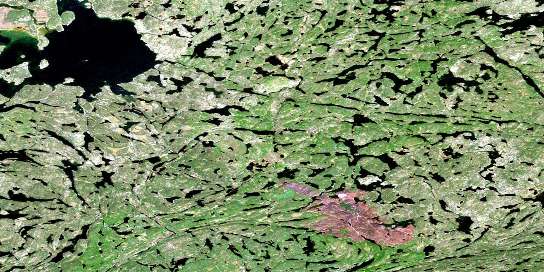 Fontaine Lake Satellite Map 074O09 at 1:50,000 scale - National Topographic System of Canada (NTS) - Orthophoto