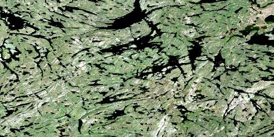 Oman Lake Satellite Map 074O10 at 1:50,000 scale - National Topographic System of Canada (NTS) - Orthophoto