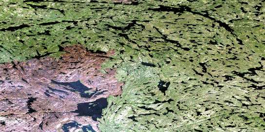 Nevins Lake Satellite Map 074O12 at 1:50,000 scale - National Topographic System of Canada (NTS) - Orthophoto