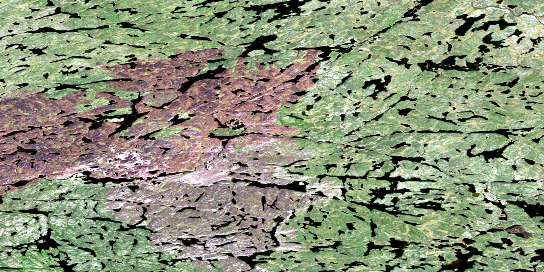 Dardier Lake Satellite Map 074O13 at 1:50,000 scale - National Topographic System of Canada (NTS) - Orthophoto
