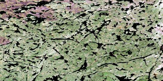 Chappuis Lake Satellite Map 074O15 at 1:50,000 scale - National Topographic System of Canada (NTS) - Orthophoto