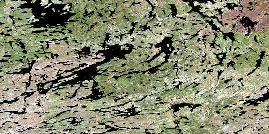 Herbert Lake Satellite Map 074P09 at 1:50,000 scale - National Topographic System of Canada (NTS) - Orthophoto