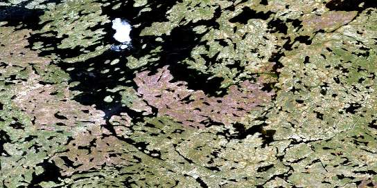 Offset Lake Satellite Map 074P16 at 1:50,000 scale - National Topographic System of Canada (NTS) - Orthophoto