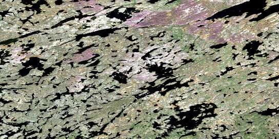 Lacusta Lake Satellite Map 075A03 at 1:50,000 scale - National Topographic System of Canada (NTS) - Orthophoto
