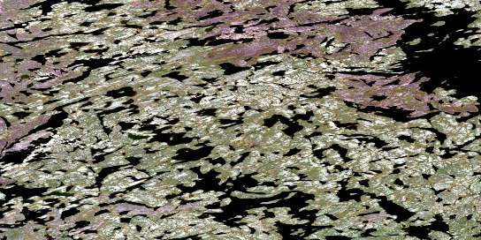 Burstall Lake Satellite Map 075A05 at 1:50,000 scale - National Topographic System of Canada (NTS) - Orthophoto