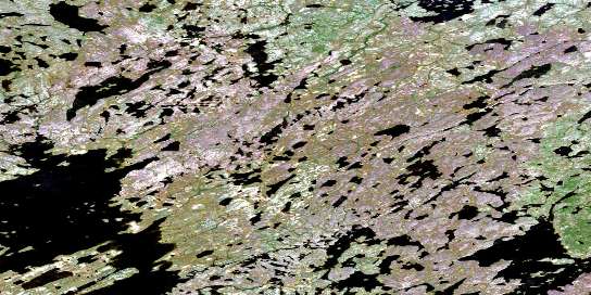 Bertran Lake Satellite Map 075A07 at 1:50,000 scale - National Topographic System of Canada (NTS) - Orthophoto
