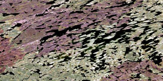 Dunvegan Lake Satellite Map 075B03 at 1:50,000 scale - National Topographic System of Canada (NTS) - Orthophoto