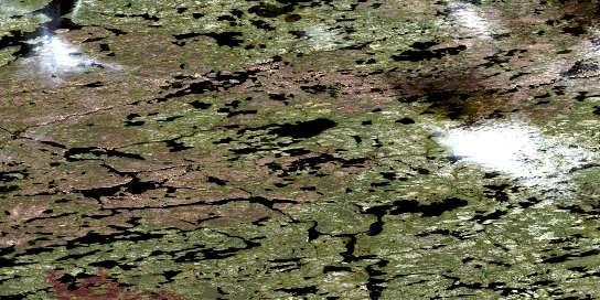 Geeves Lake Satellite Map 075B14 at 1:50,000 scale - National Topographic System of Canada (NTS) - Orthophoto