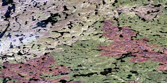 Portman Lake Satellite Map 075C03 at 1:50,000 scale - National Topographic System of Canada (NTS) - Orthophoto