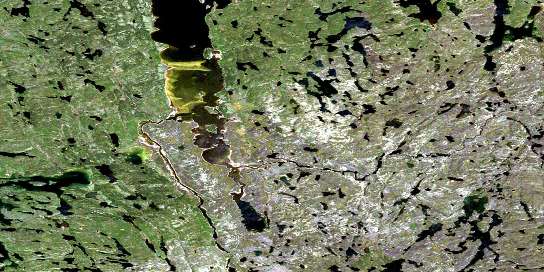 Air photo: Shark Lake Satellite Image map 075C05 at 1:50,000 Scale
