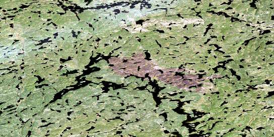 Escort Lake Satellite Map 075C07 at 1:50,000 scale - National Topographic System of Canada (NTS) - Orthophoto