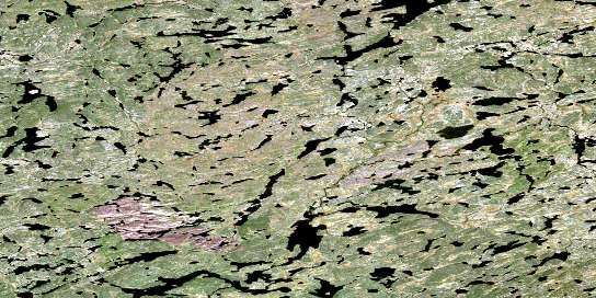 Rockpoint Lake Satellite Map 075C08 at 1:50,000 scale - National Topographic System of Canada (NTS) - Orthophoto