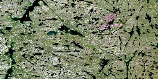 Hanging Ice Lake Satellite Map 075D02 at 1:50,000 scale - National Topographic System of Canada (NTS) - Orthophoto