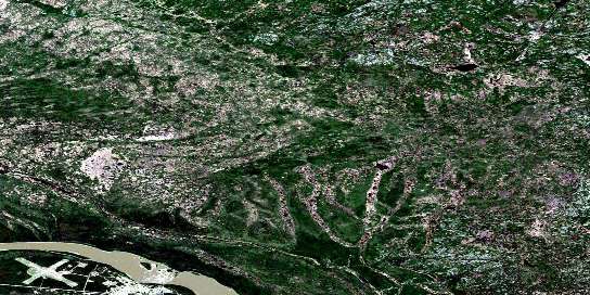 Fort Smith Satellite Map 075D04 at 1:50,000 scale - National Topographic System of Canada (NTS) - Orthophoto