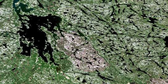 Tsu Lake Satellite Map 075D12 at 1:50,000 scale - National Topographic System of Canada (NTS) - Orthophoto