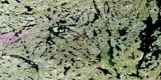 Lady Grey Lake Satellite Map 075D15 at 1:50,000 scale - National Topographic System of Canada (NTS) - Orthophoto